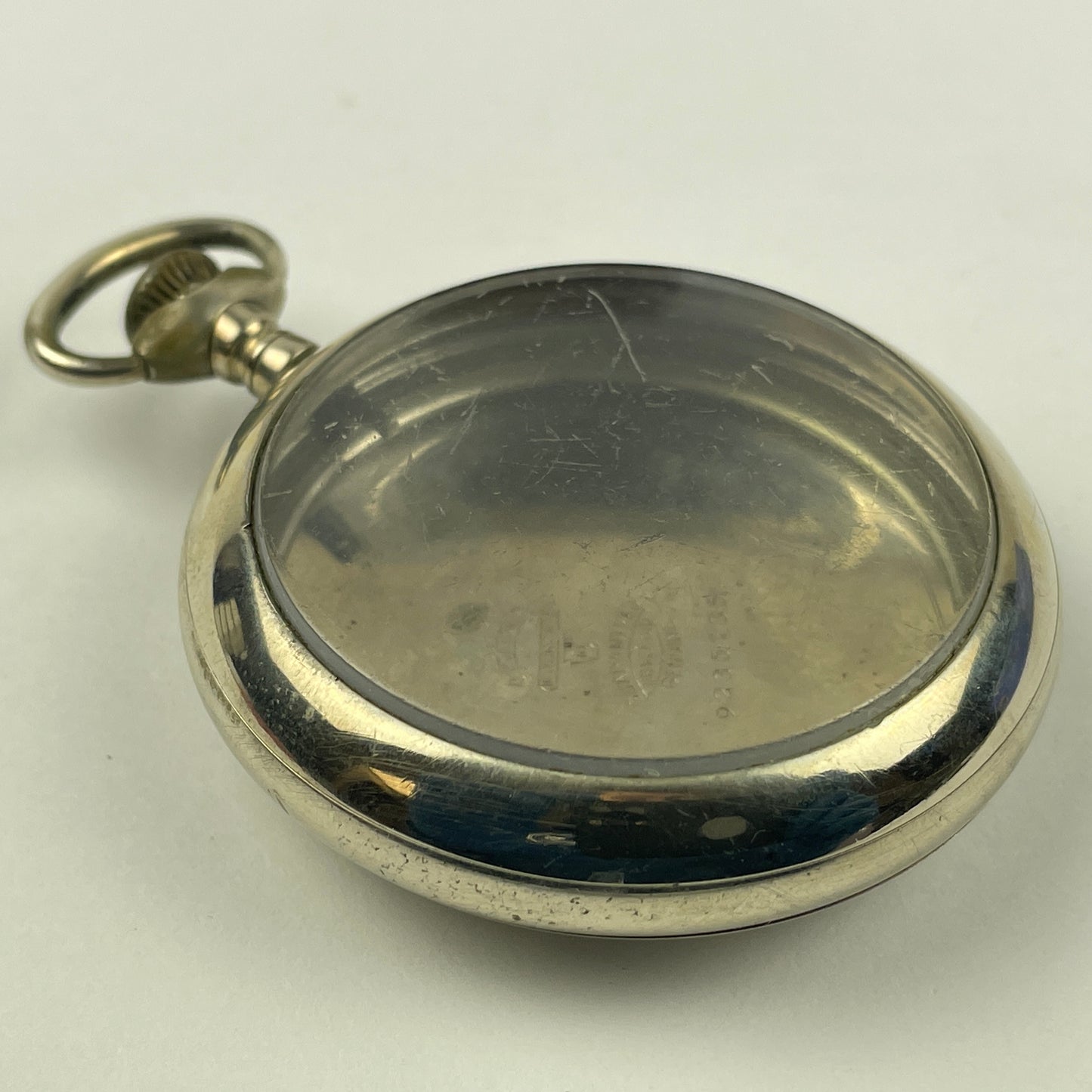 Apr Lot 126- American 18 Size Railroad Style Pocket Watch Nickel Case