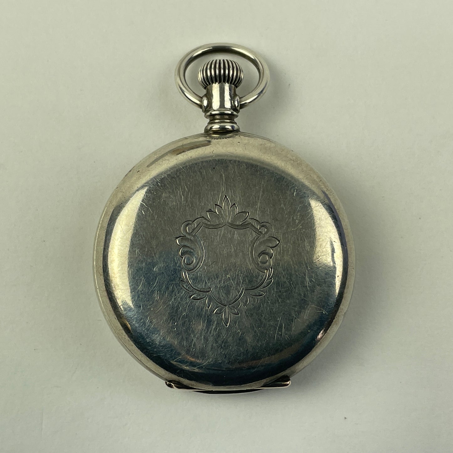Apr Lot 67- Waltham “O” Size Coin Silver Hunting Pocket Watch