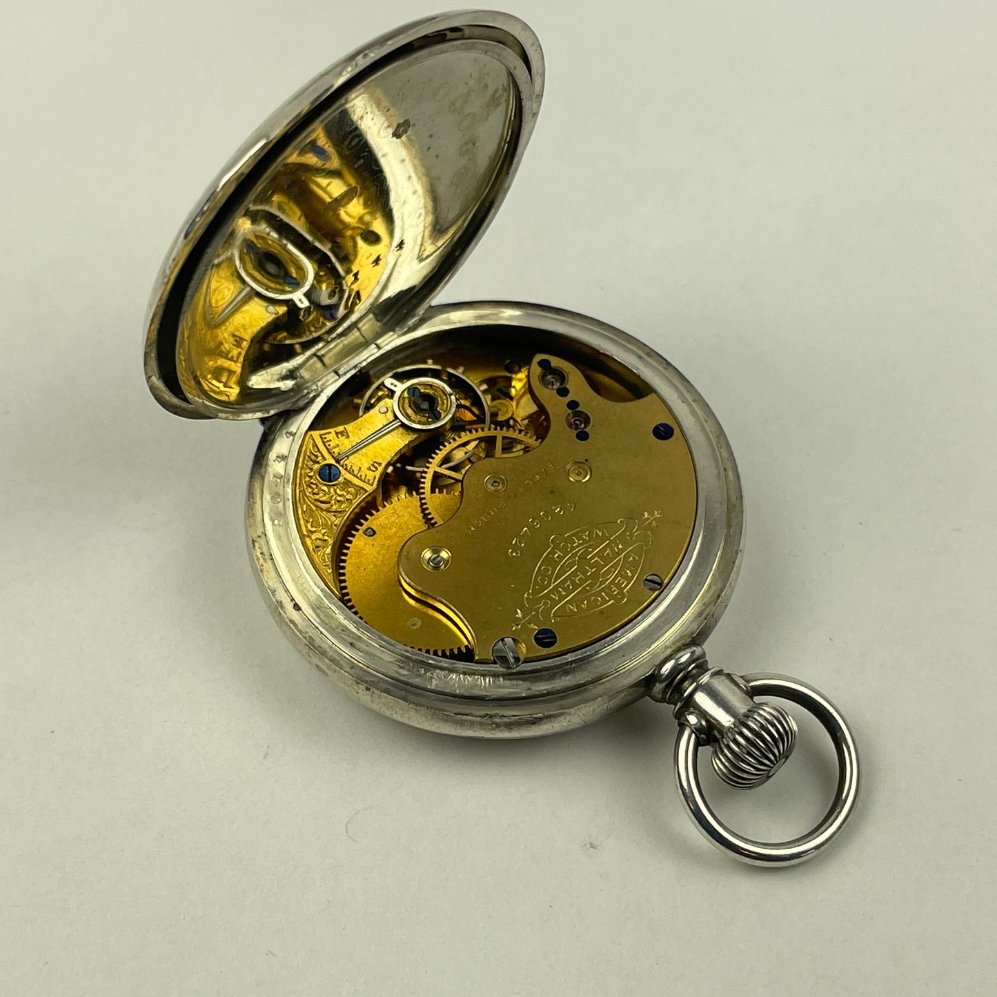 Apr Lot 67- Waltham “O” Size Coin Silver Hunting Pocket Watch