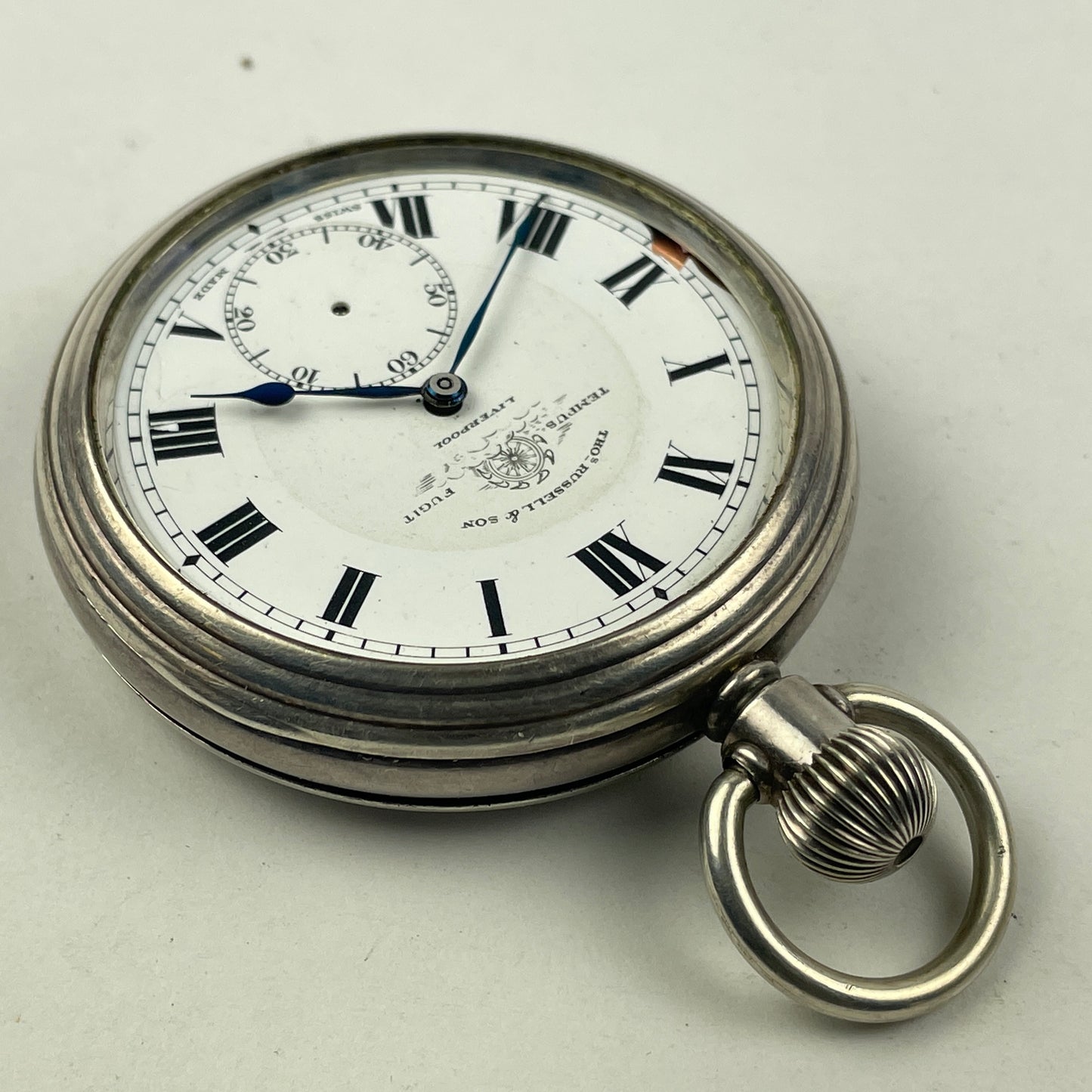 Apr Lot 84- Thom. Russell & Son Liverpool Silver Hinged Pocket Watch