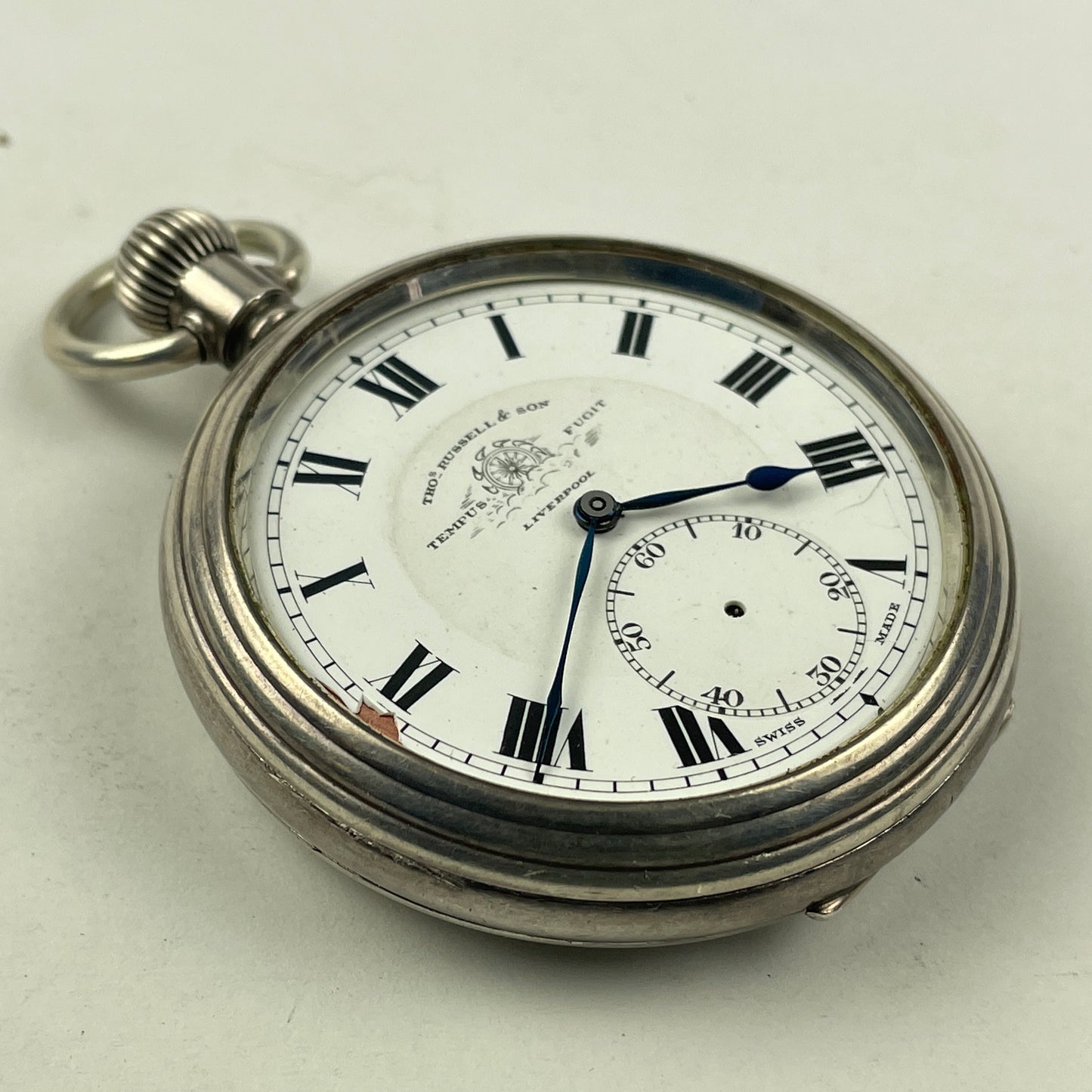 Apr Lot 84- Thom. Russell & Son Liverpool Silver Hinged Pocket Watch