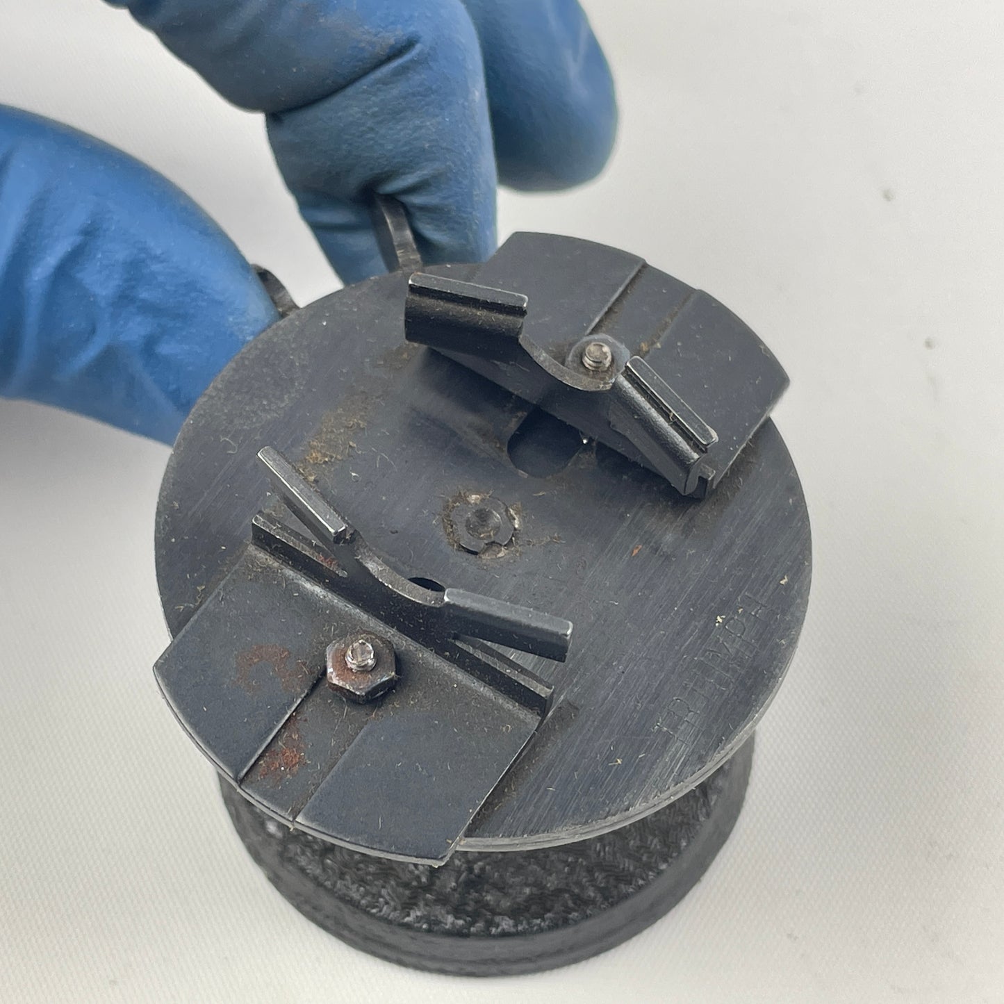 Apr Lot 96- Watchmaker’s Swartchild Boxed “TRIUMPH” Tilting Action Adjustable Boxed Movement Holder #526719