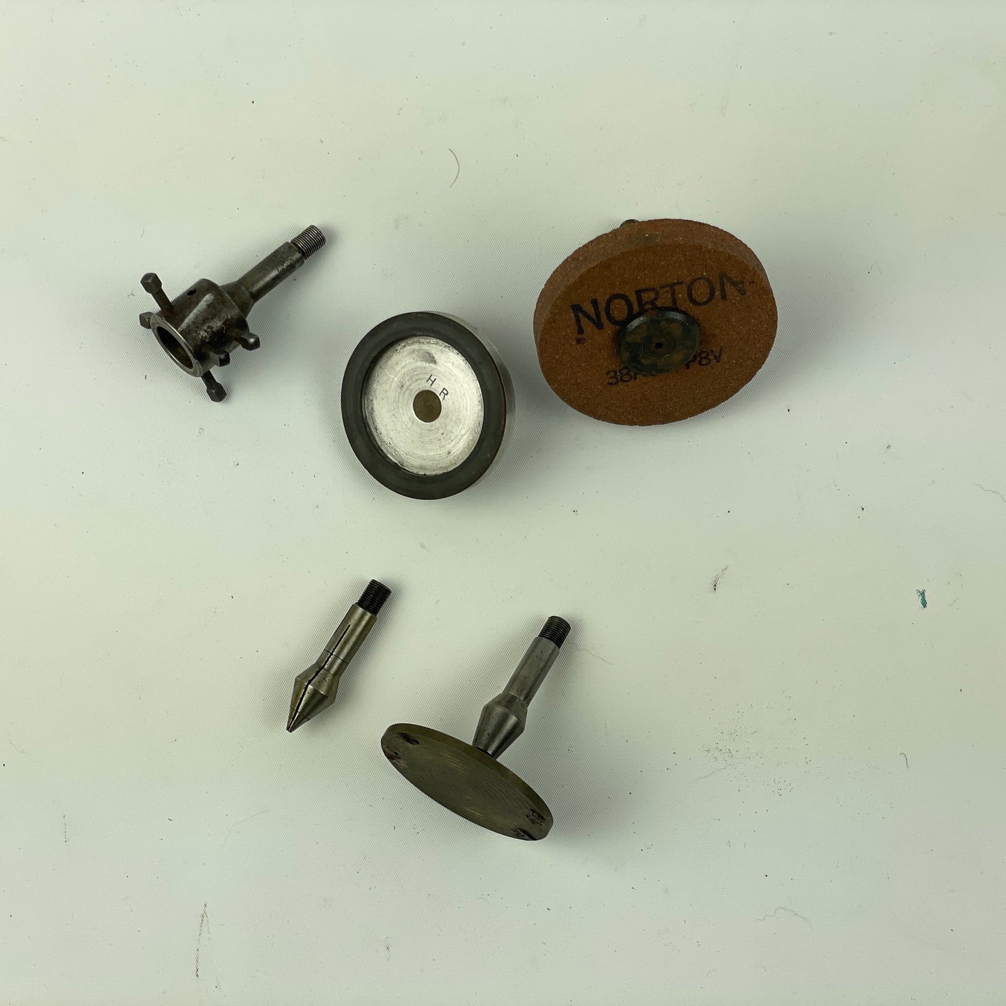 Apr Lot 101- Watchmaker’s Box Chuck, Large Wax Chuck, Norton 8 MM Chuck Specialty Chuck & HR Graver Sharpener