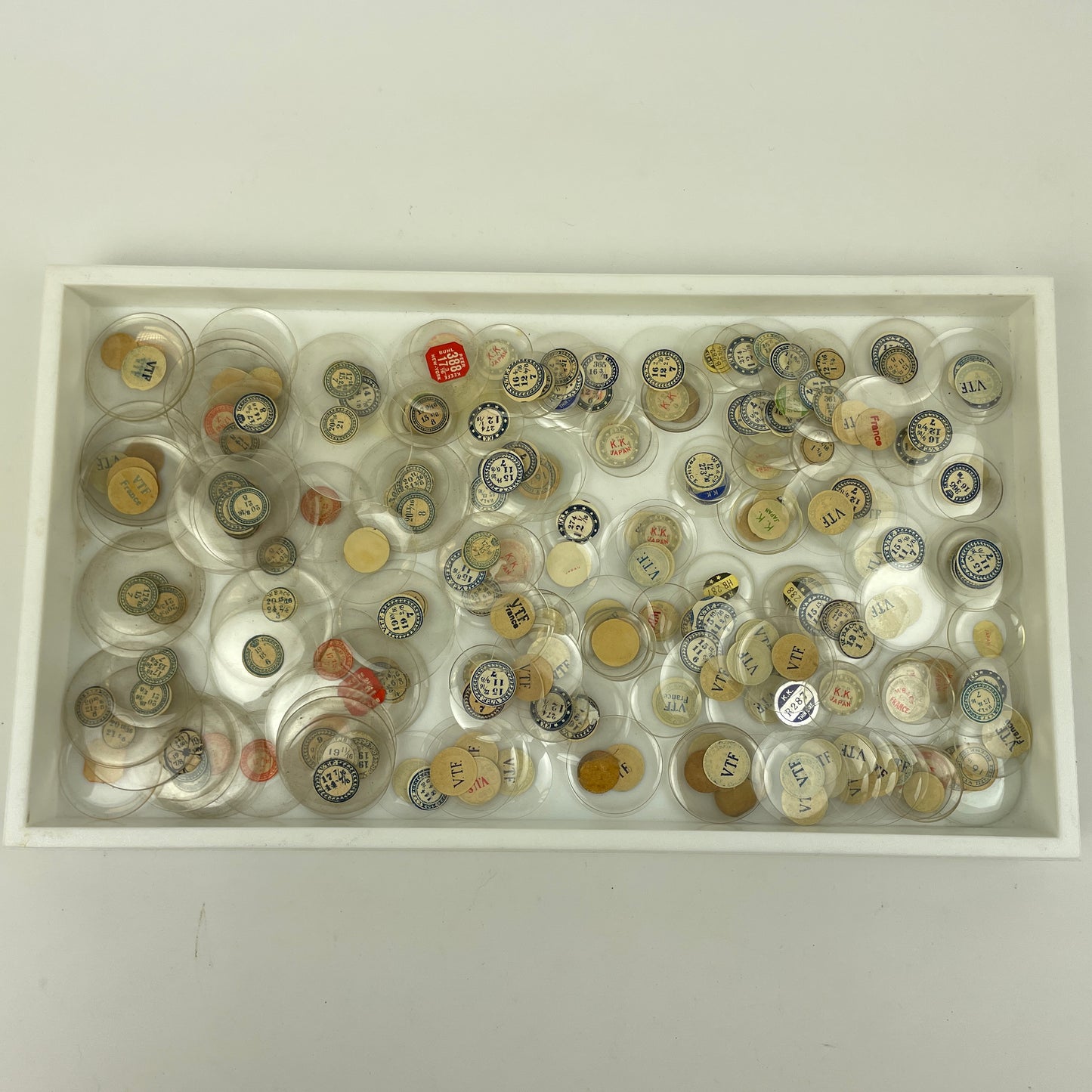 Apr Lot 109- Watchmaker’s & Collector’s Selection of 200 Glass NOS Pocket Watch Crystals