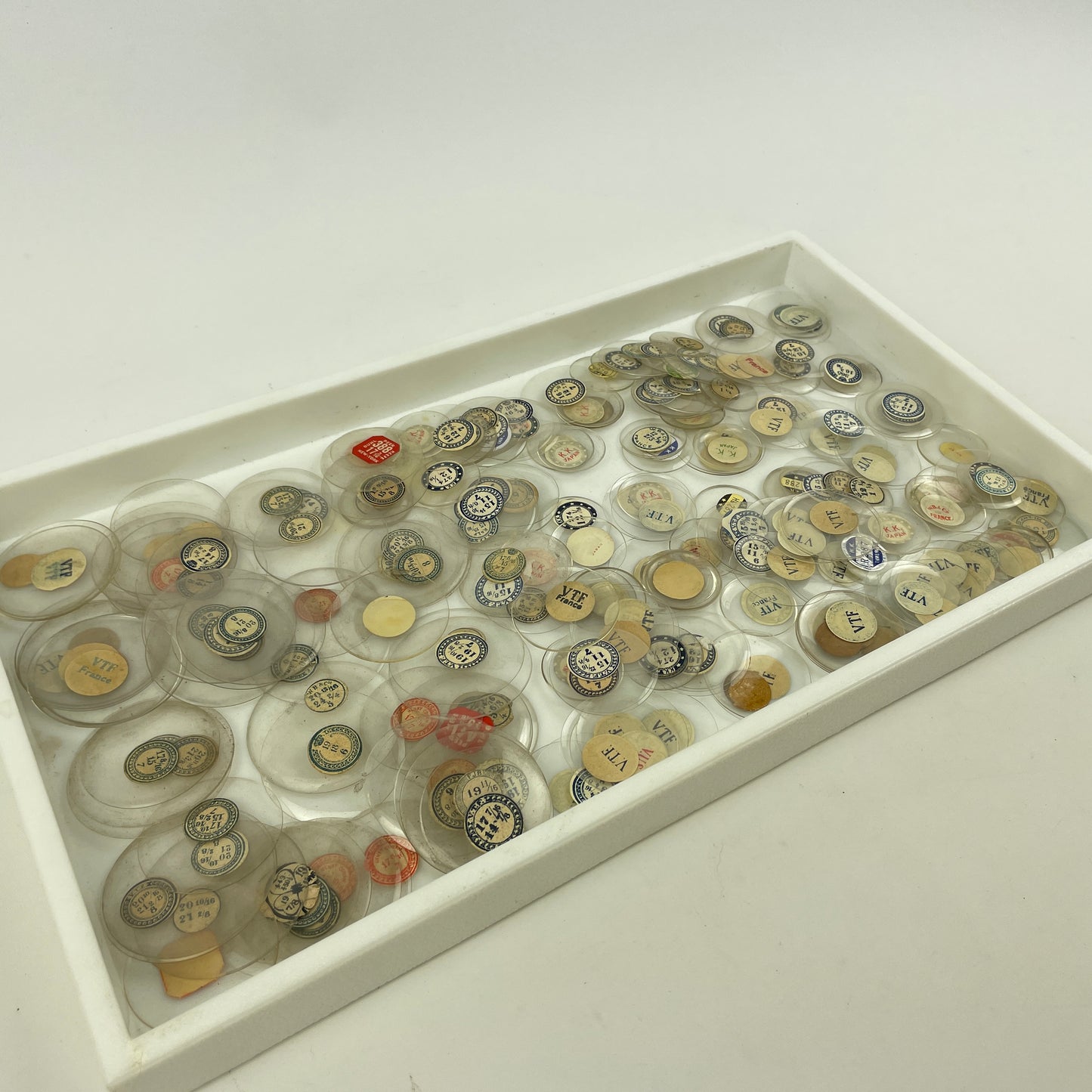 Apr Lot 109- Watchmaker’s & Collector’s Selection of 200 Glass NOS Pocket Watch Crystals