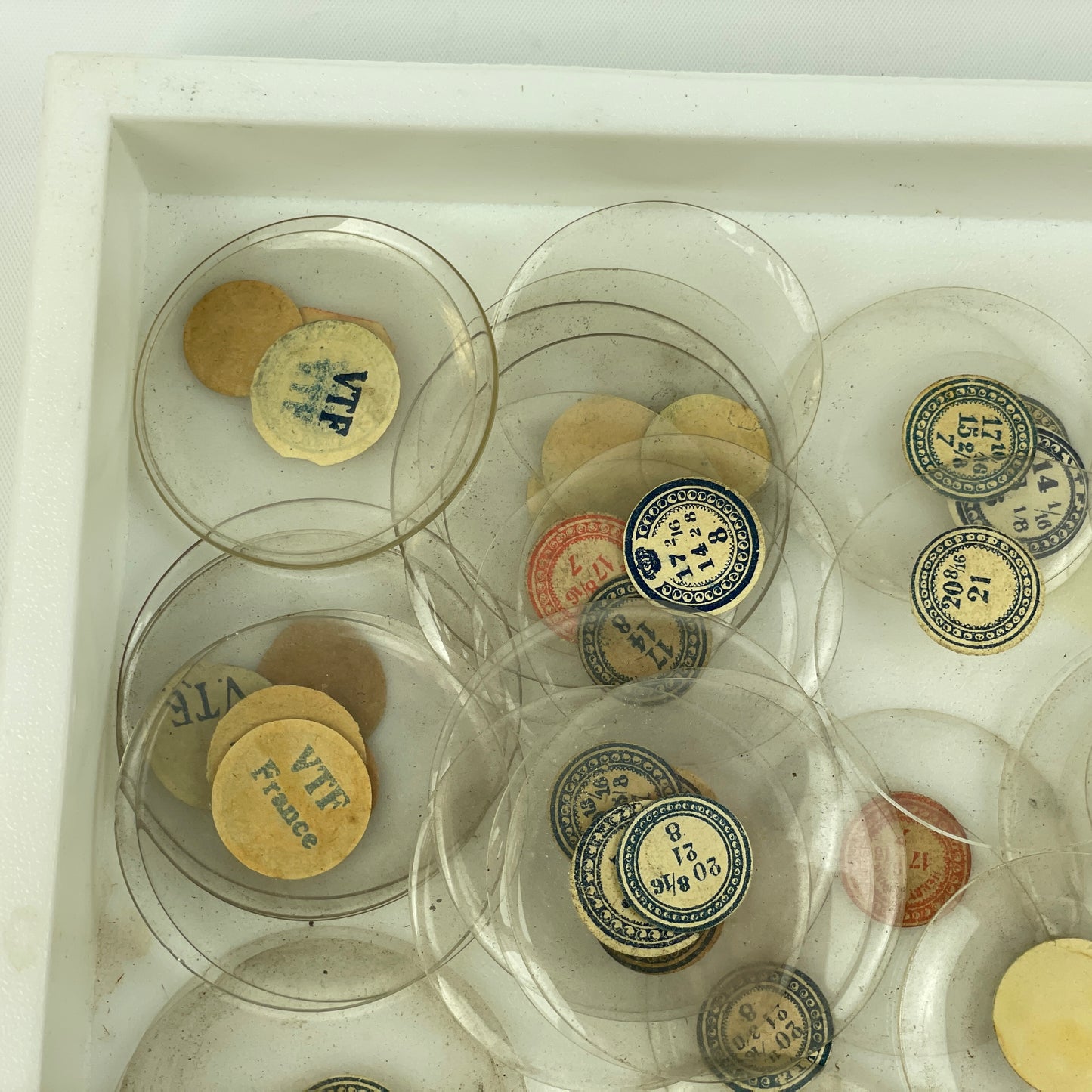 Apr Lot 109- Watchmaker’s & Collector’s Selection of 200 Glass NOS Pocket Watch Crystals