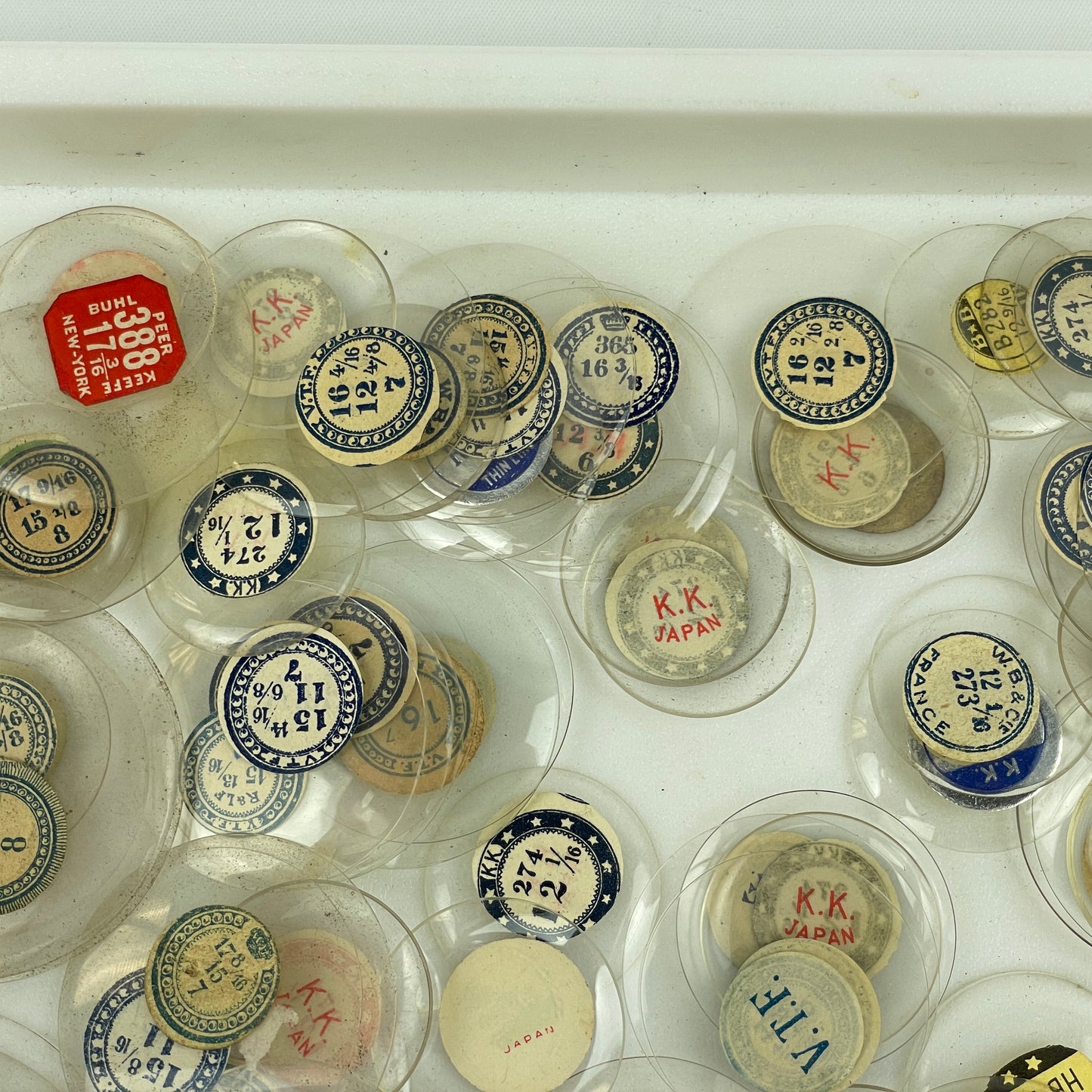 Apr Lot 109- Watchmaker’s & Collector’s Selection of 200 Glass NOS Pocket Watch Crystals