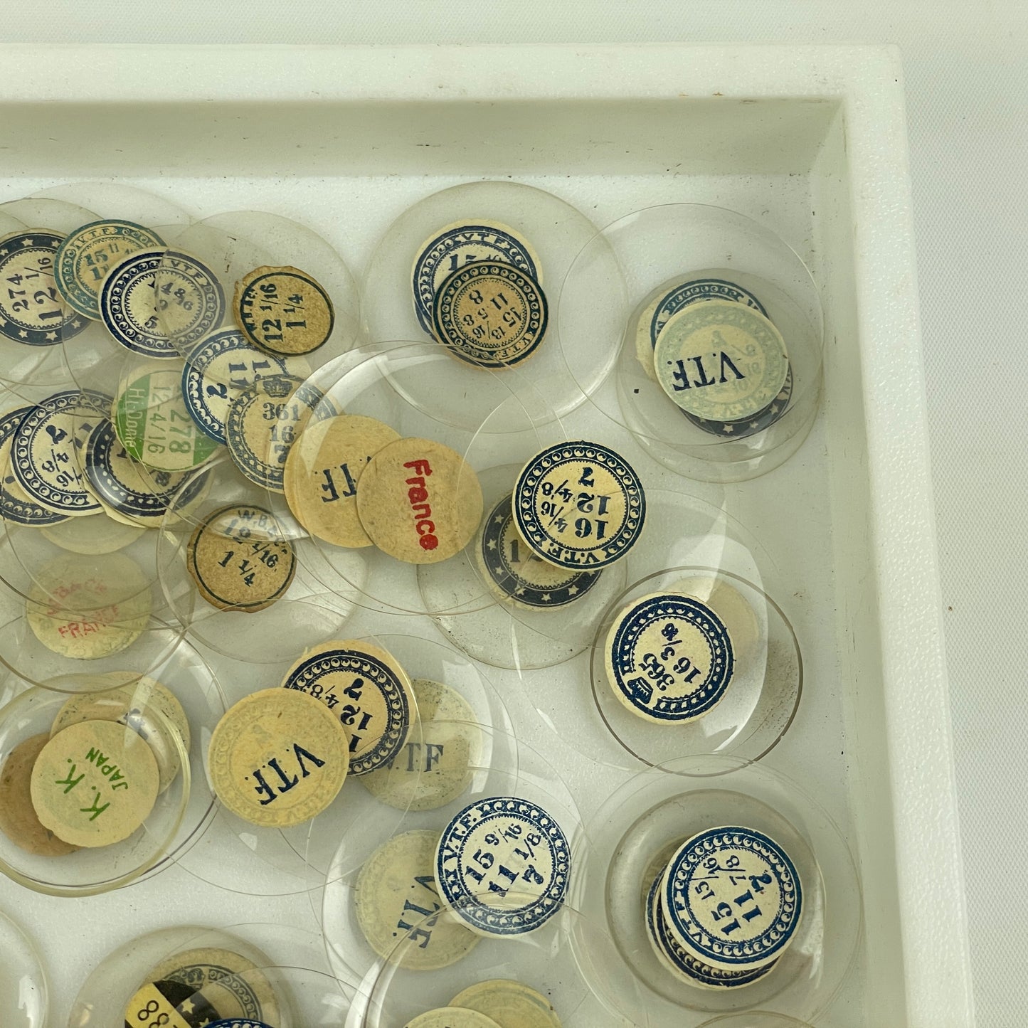 Apr Lot 109- Watchmaker’s & Collector’s Selection of 200 Glass NOS Pocket Watch Crystals