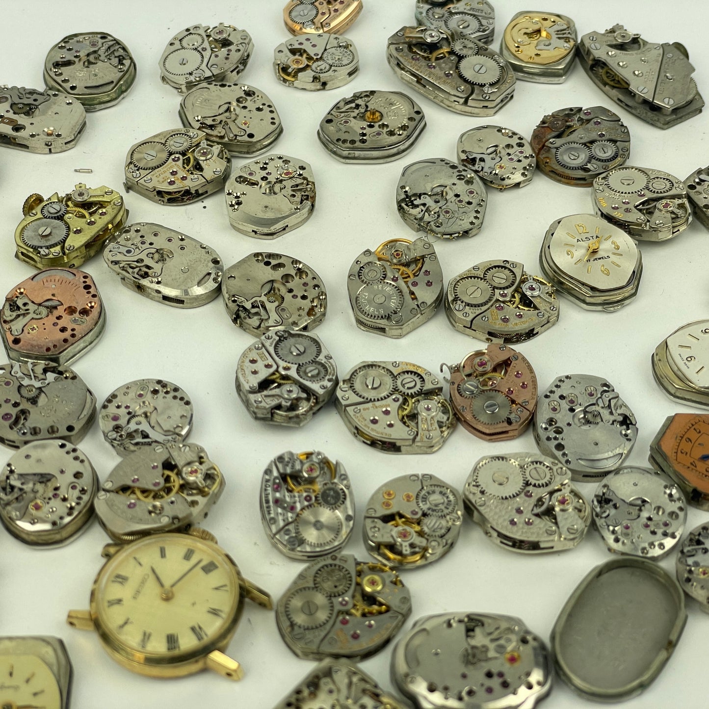 Lot 77- Swiss & American Vintage Ladies Wristwatch Movements