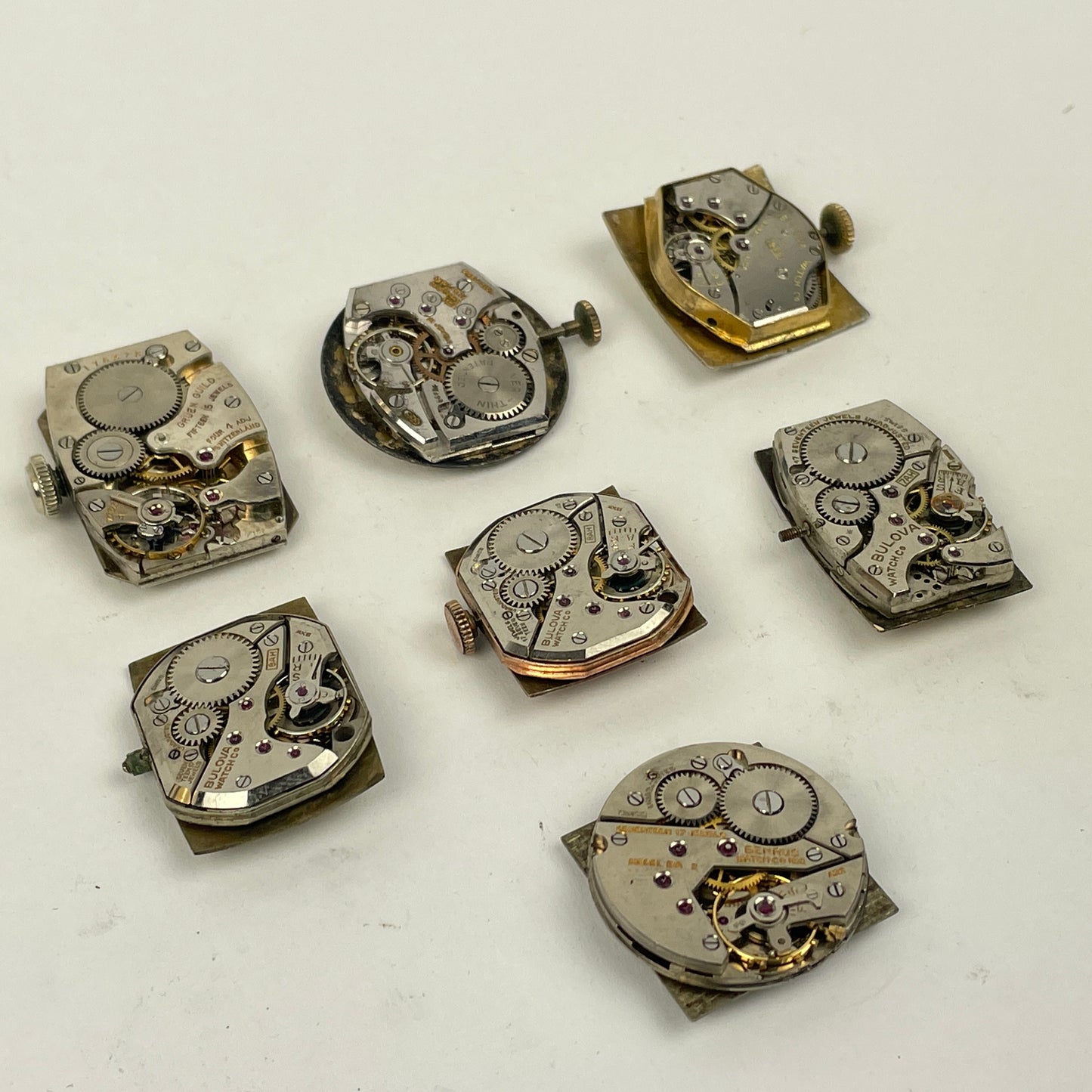 Lot 100- Bulova & Gruen Men’s Vintage Mechanical Wristwatch Movements