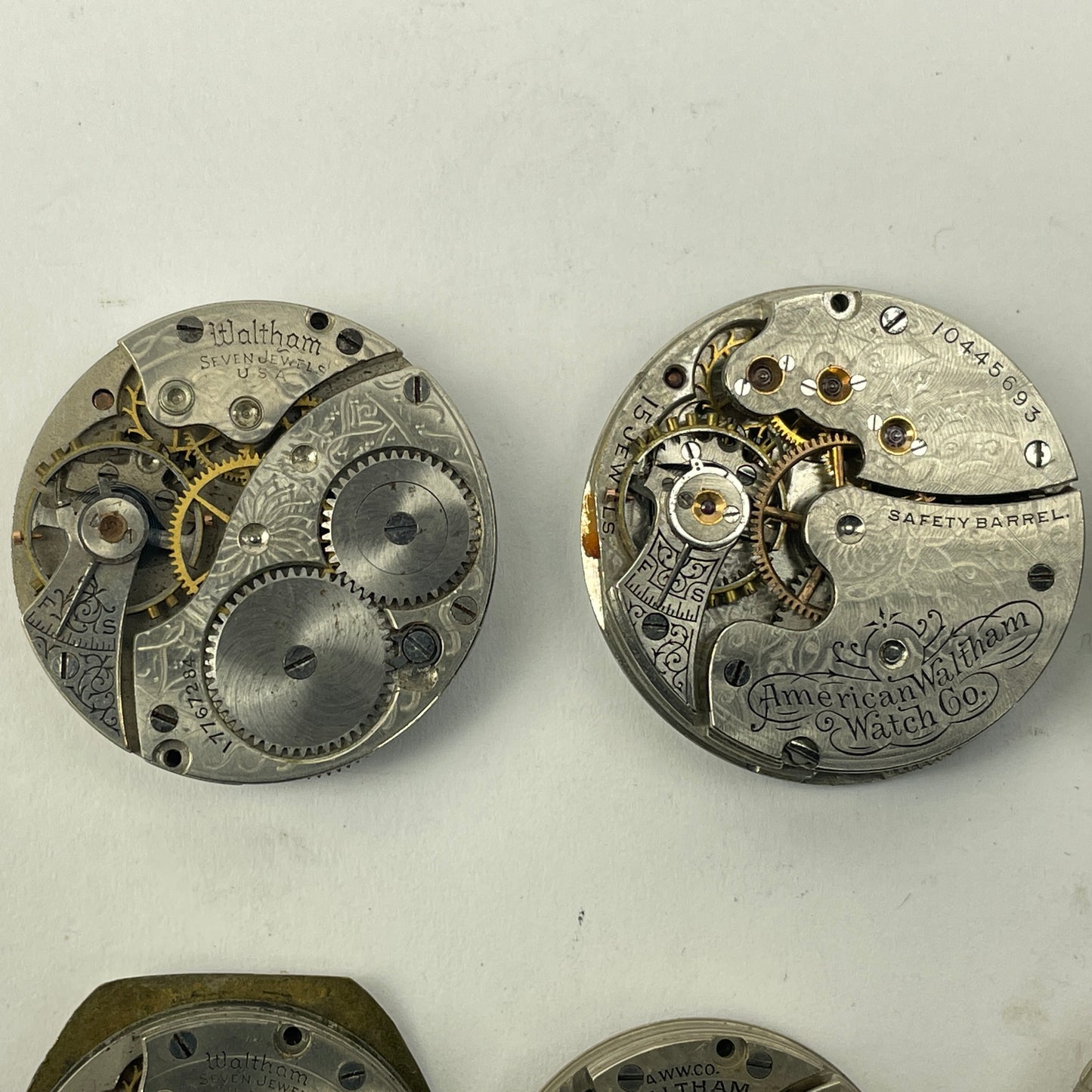 Lot 38- Waltham Assortment of Ten Wristwatch & Lapel Watch Movements