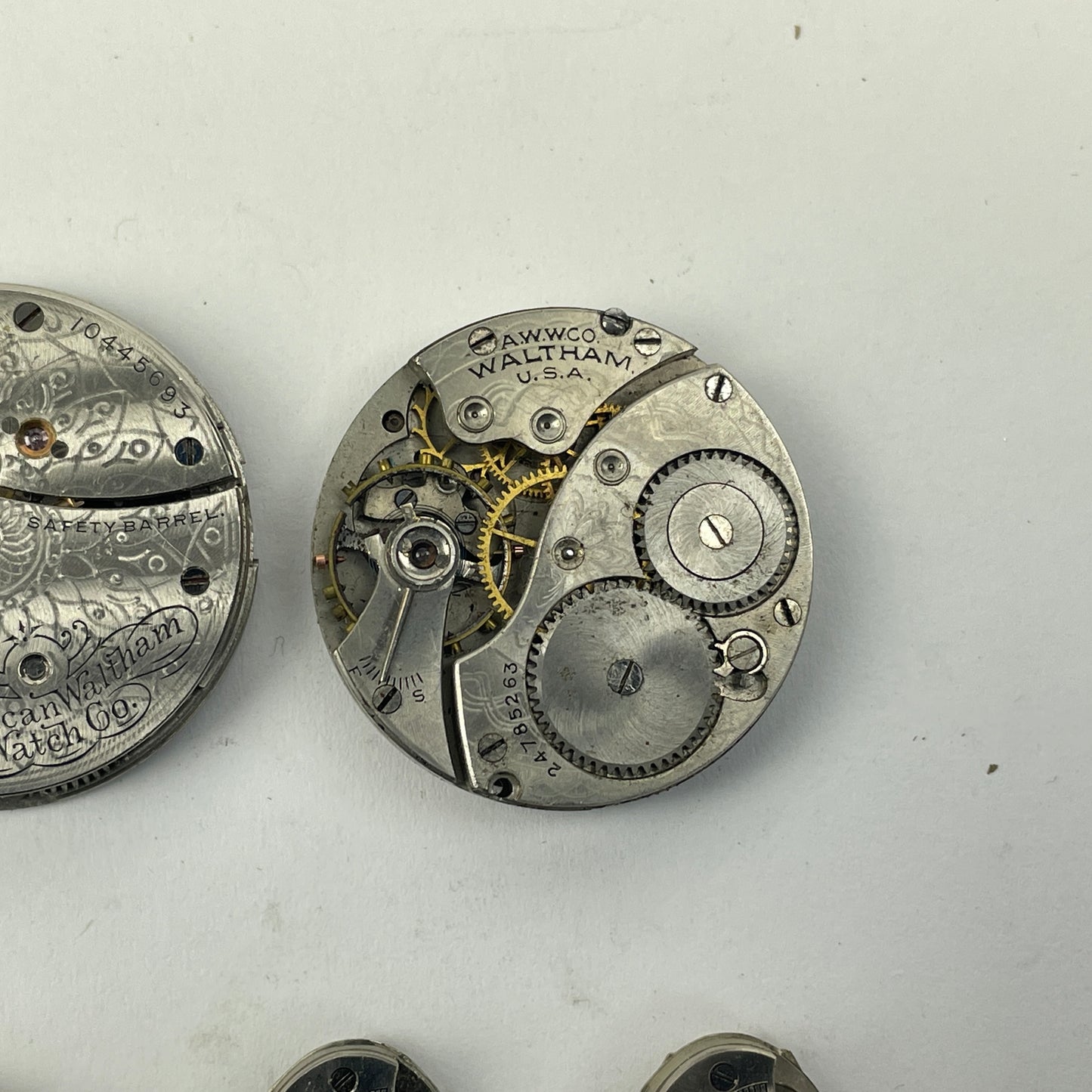Lot 38- Waltham Assortment of Ten Wristwatch & Lapel Watch Movements