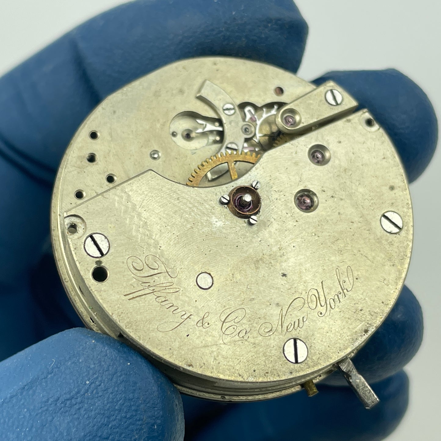Lot 30- Tiffany & Co. New York 40.5 MM Hunting Pocket Watch Movement