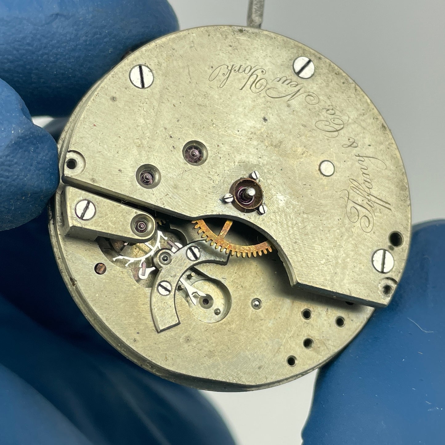 Lot 30- Tiffany & Co. New York 40.5 MM Hunting Pocket Watch Movement