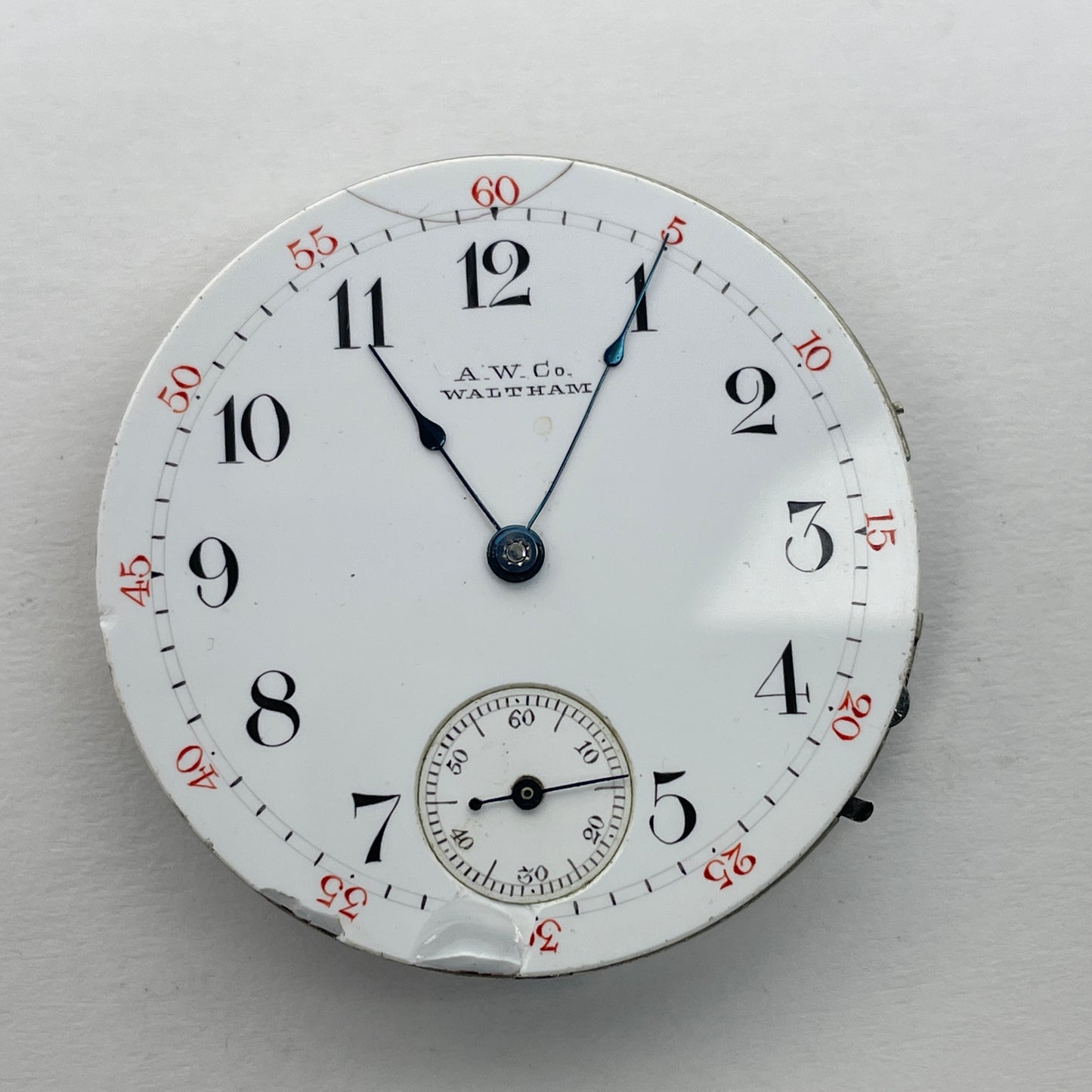 Lot 104- Waltham O Size & 6 Size Nickel Hunting Watch Movements