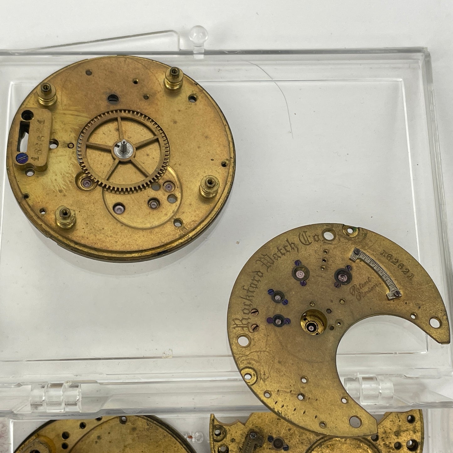 Lot 114- Rockford 18 Size Pocket Watch Movement Parts