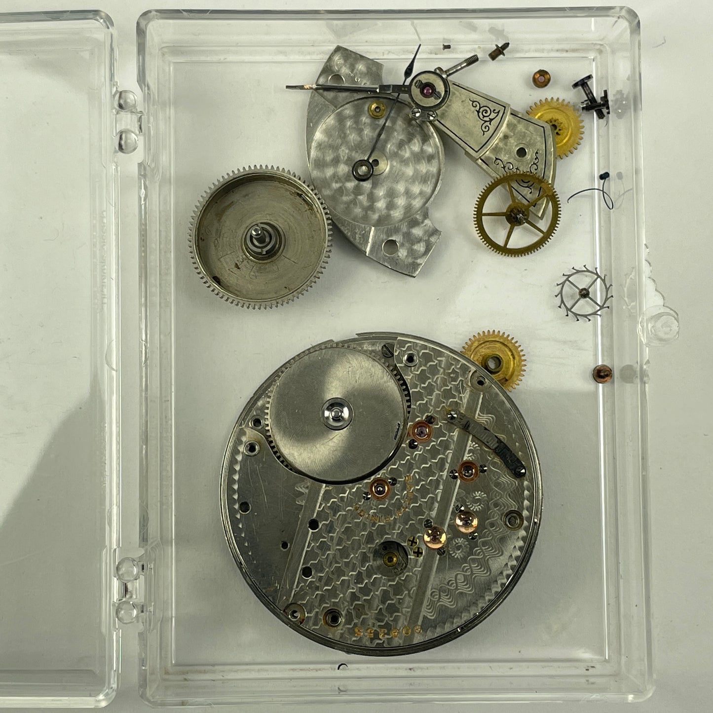 Lot 115- Hamilton 18 Size Model 940 Nickel Pocket Watch Movement Parts