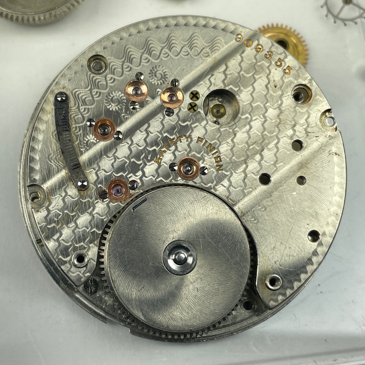 Lot 115- Hamilton 18 Size Model 940 Nickel Pocket Watch Movement Parts