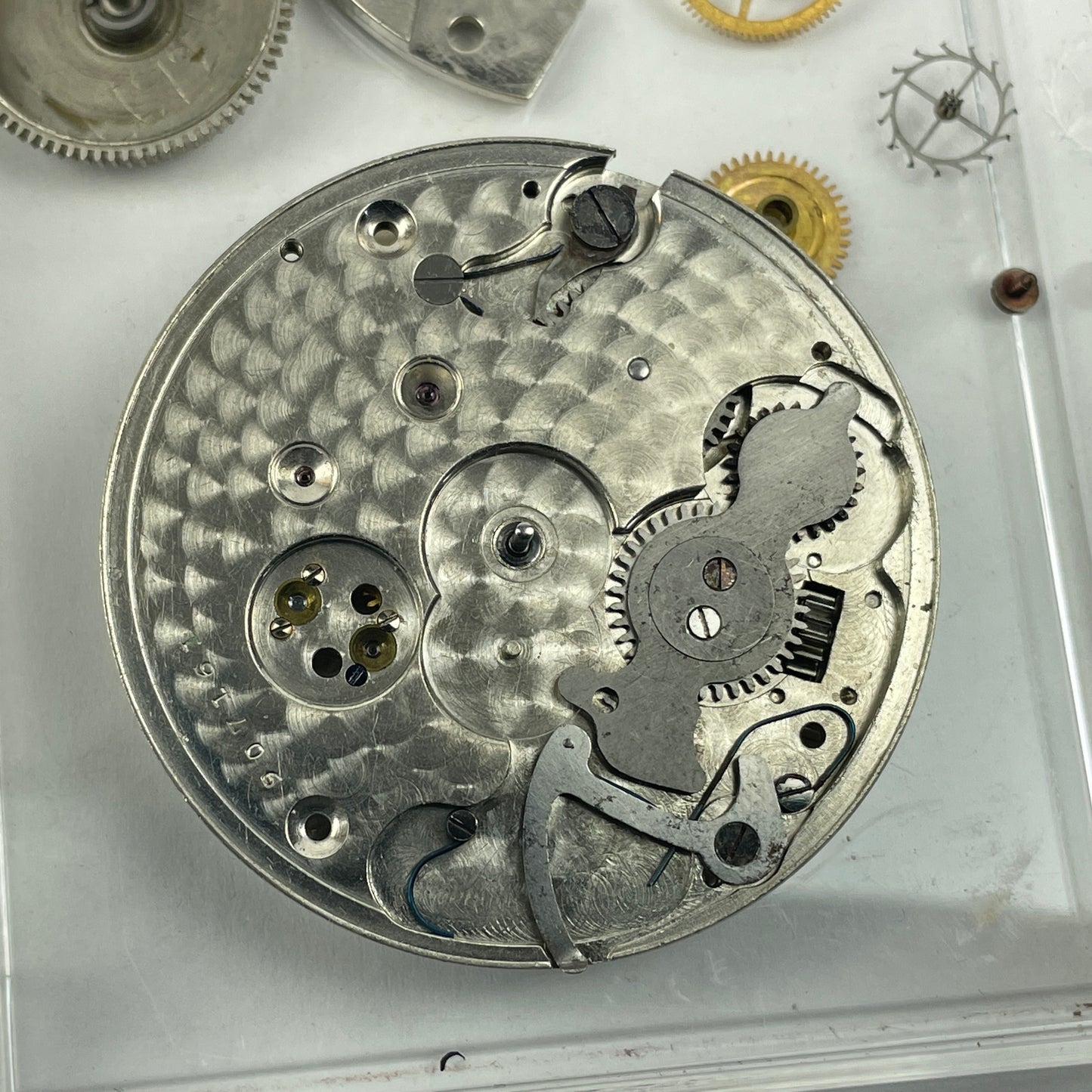 Lot 115- Hamilton 18 Size Model 940 Nickel Pocket Watch Movement Parts