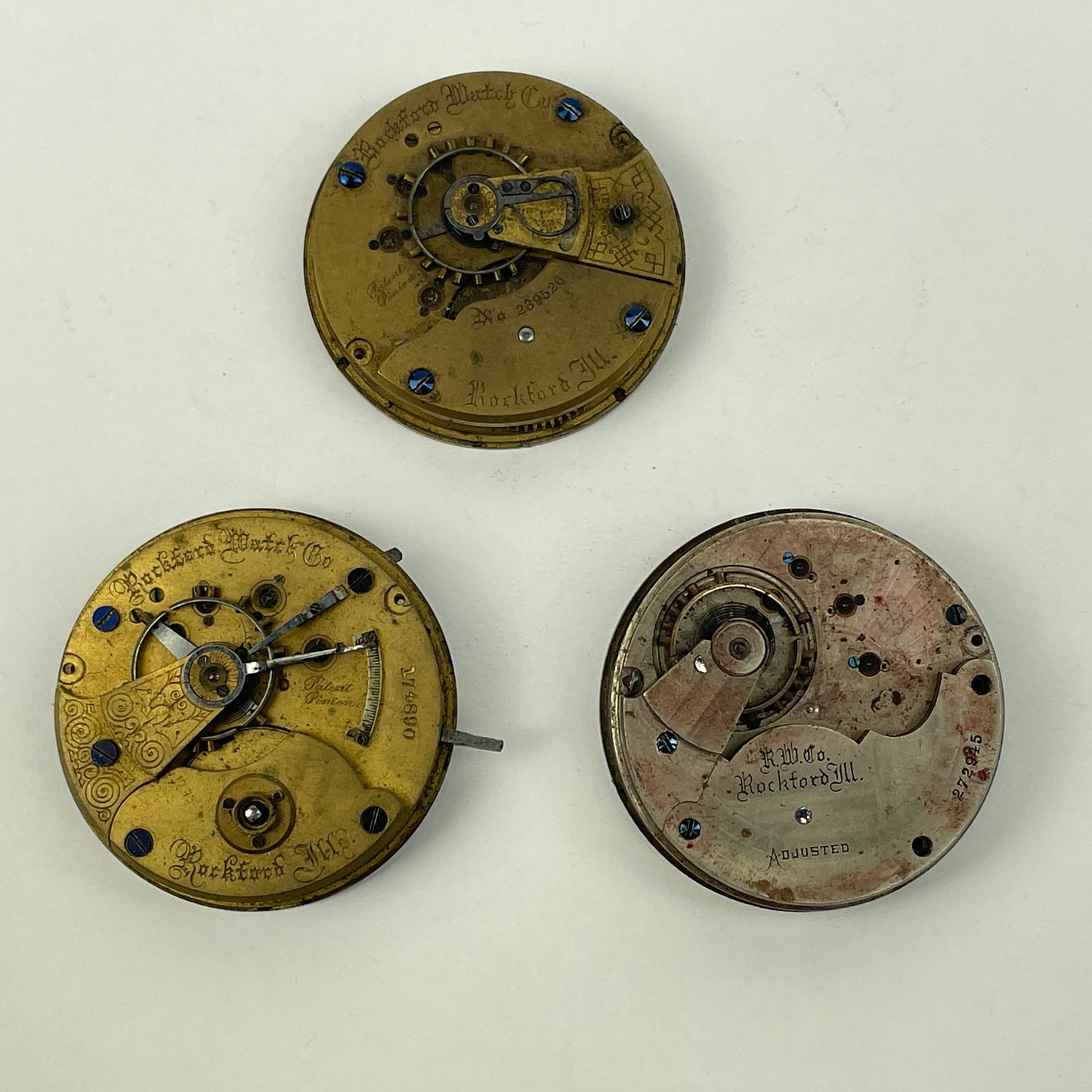 Lot 120- Rockford 18 Size Pocket Watch Movements