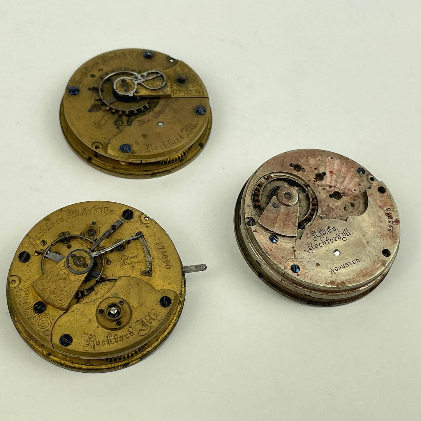 Lot 120- Rockford 18 Size Pocket Watch Movements