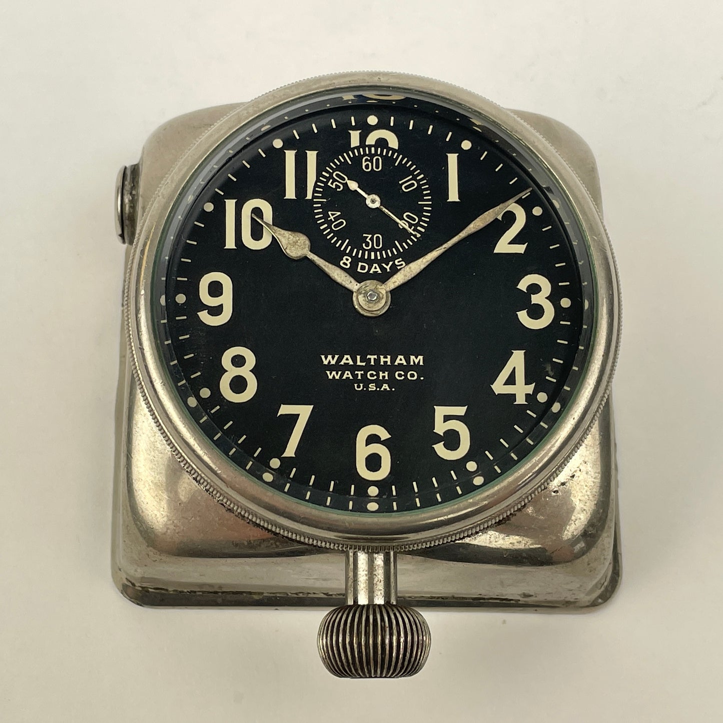 Lot 6 - Waltham Watch Co. 8-Day Car Clock