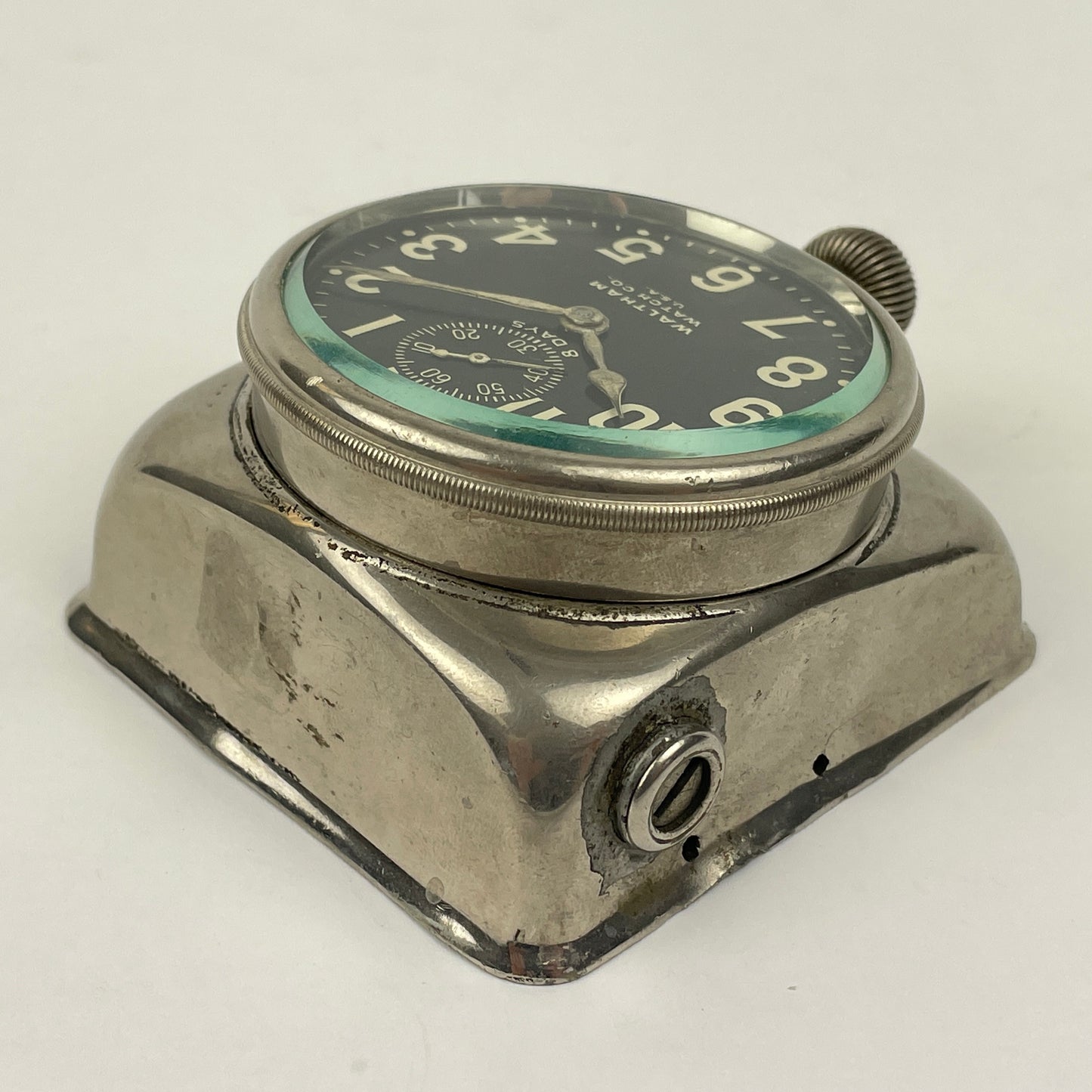 Lot 6 - Waltham Watch Co. 8-Day Car Clock