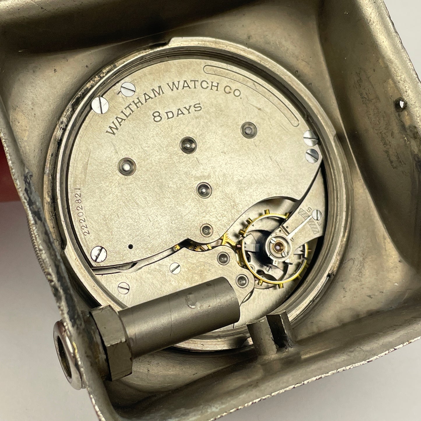 Lot 6 - Waltham Watch Co. 8-Day Car Clock
