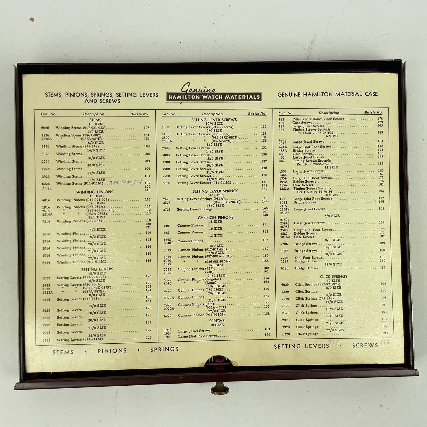 Lot 18 - Genuine Hamilton Case Material Drawer