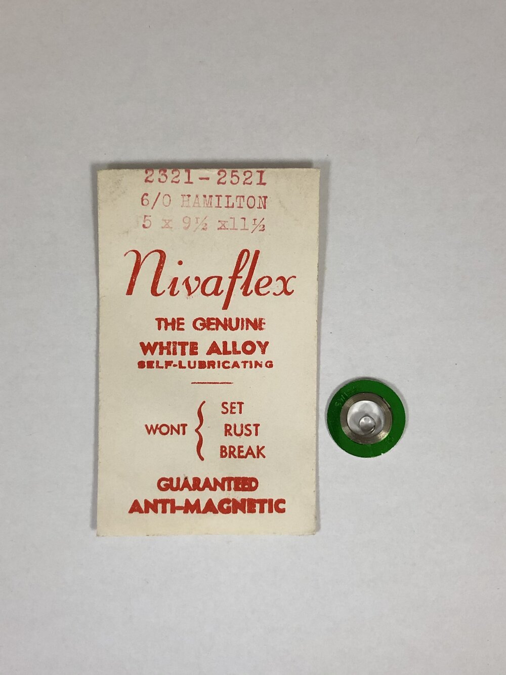 Hamilton 6/0 Size White Alloy Wristwatch Mainspring #2521