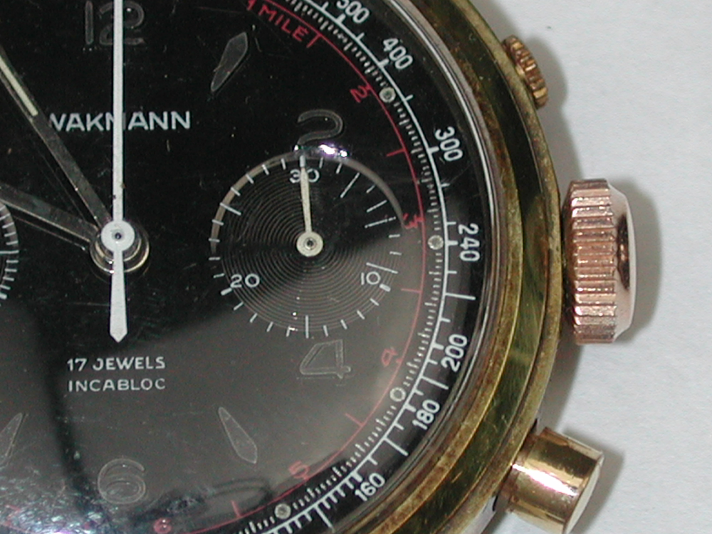 Swiss Wakmann “Venus 188” Man’s 14 Ligne Chronograph Wristwatch
