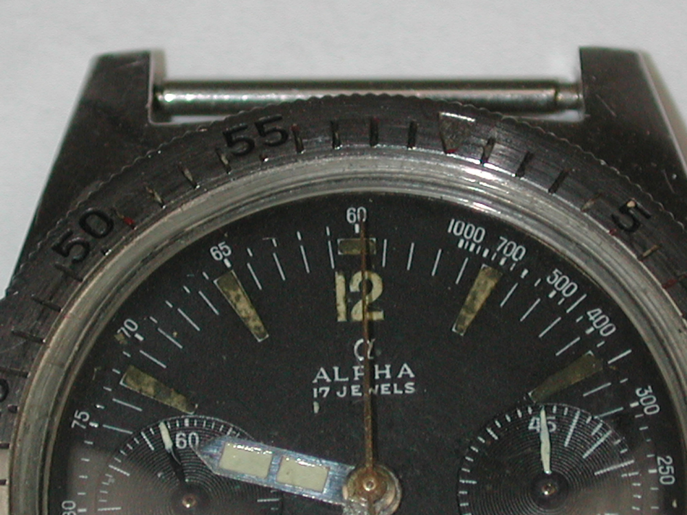 Valjoux Model 92 Men’s Chronograph Wristwatch with Moveable Bezel