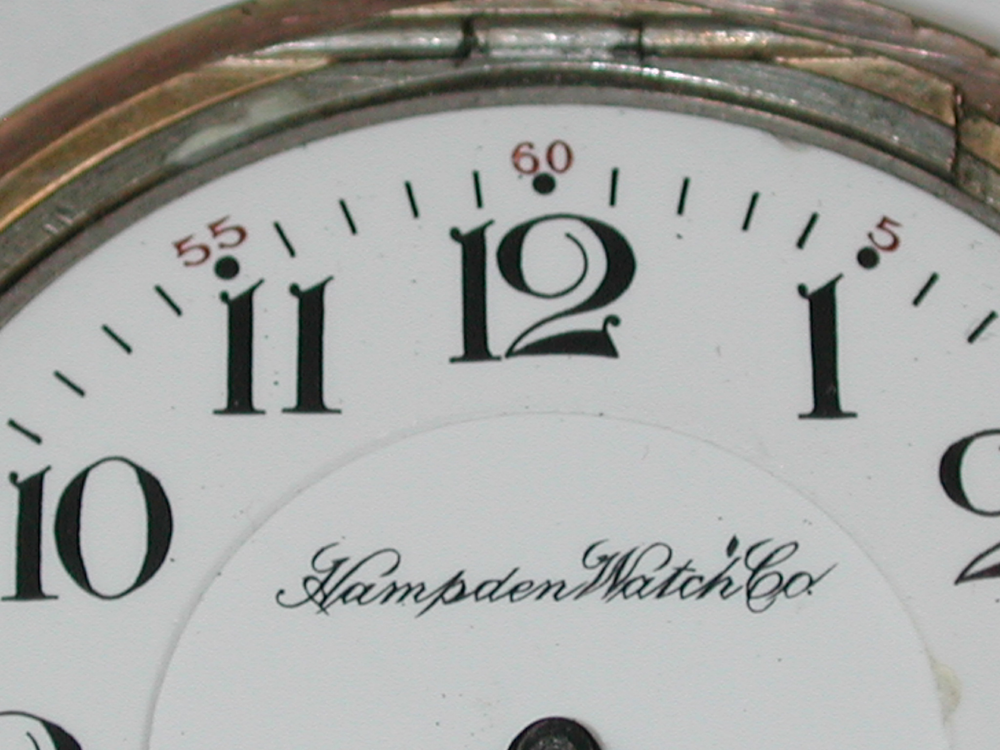 Hampden 16 Size 23 Jewel Grade 104 Railroad Open Face Pocket Watch