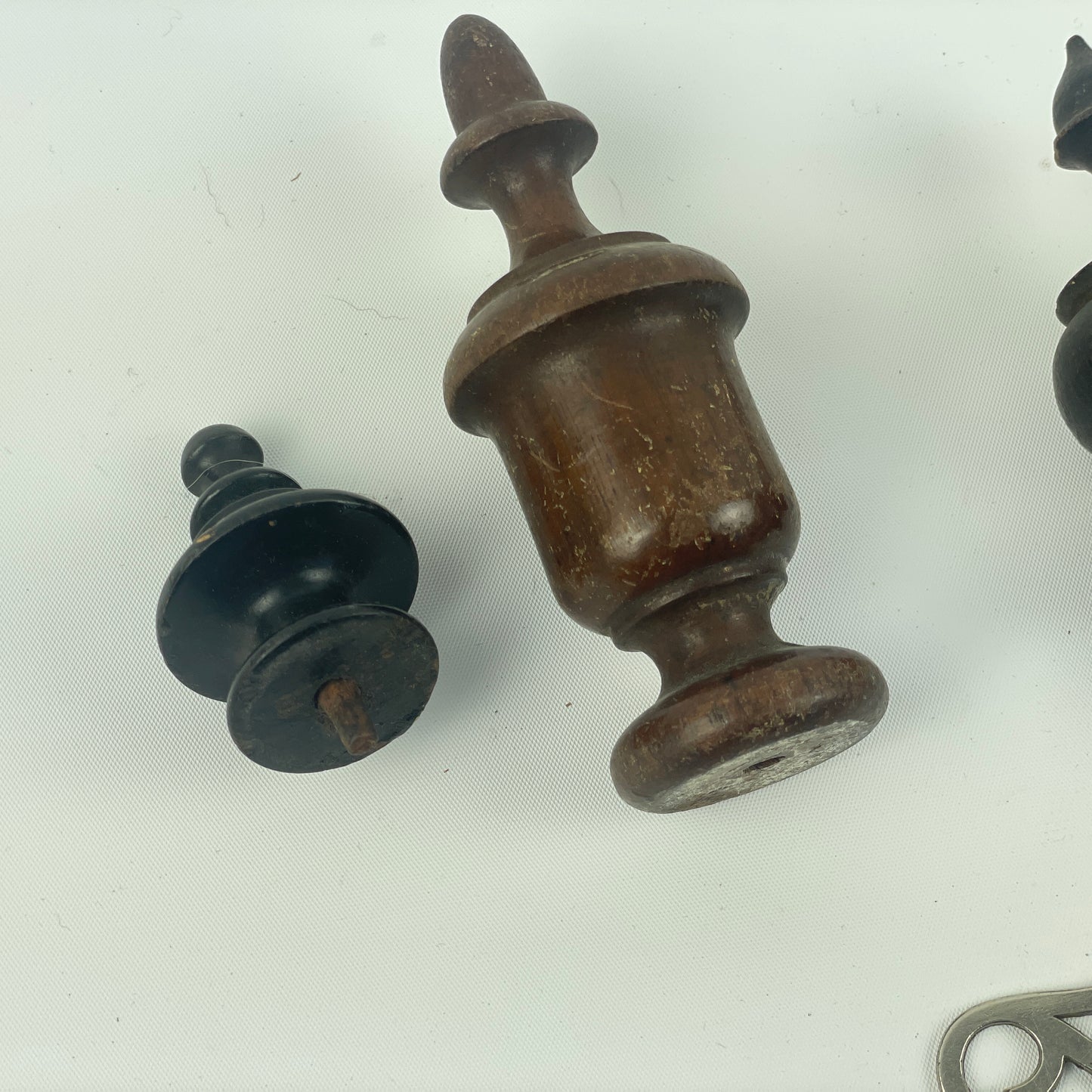 Lot 28 - Clockmaker’s & Clock Collectors Wood Wall Clock Case Finials
