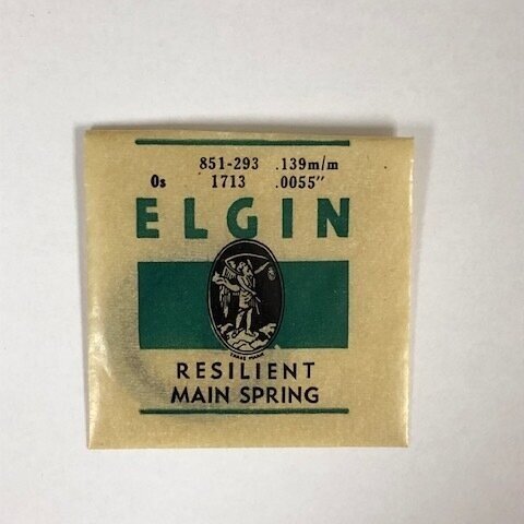 Elgin O Size Blued Lapel Mainspring