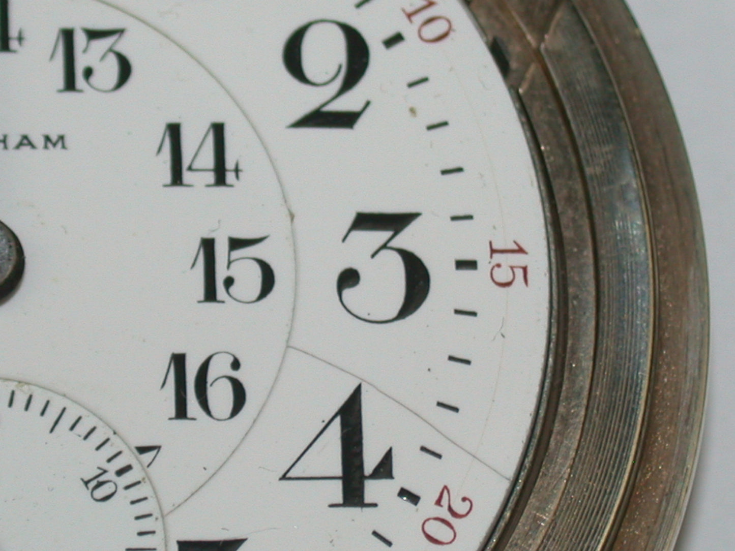 Waltham 18 Size Model 1892 Open Face 23 Jewel Vanguard with 24 Hour Canadian Railroad Dial