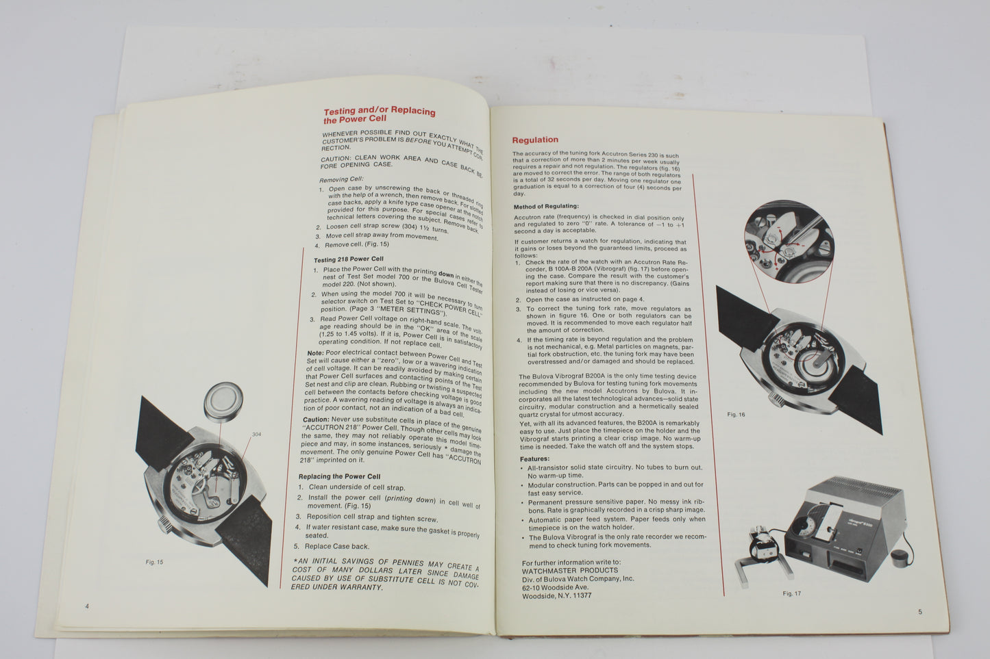 Lot 99- Bulova Accutron Series 230 Service Manual