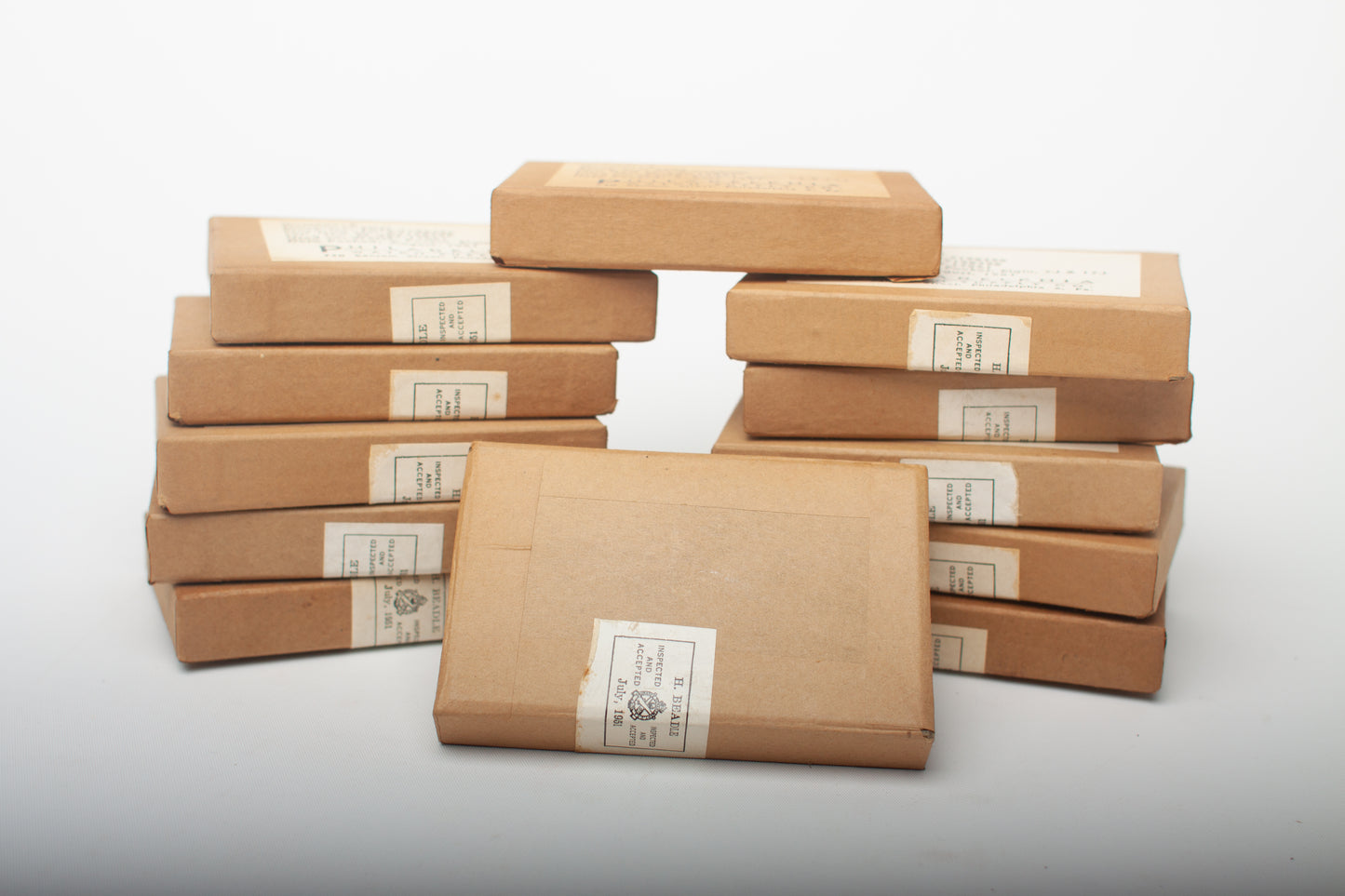 Lot 81- NOS Military Elgin 16 Size Watch Crystals (12) Boxes