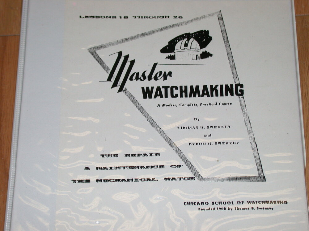 Chicago School of Watchmaking Course, Volumes 1-33
