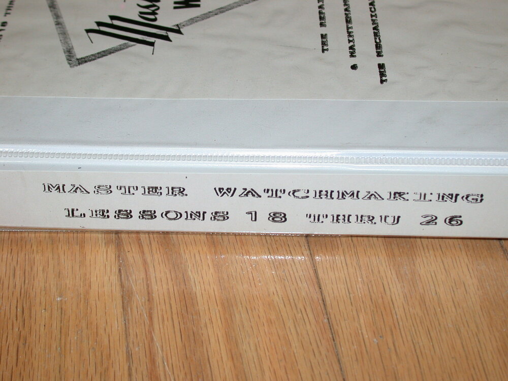 Chicago School of Watchmaking Course, Volumes 1-33