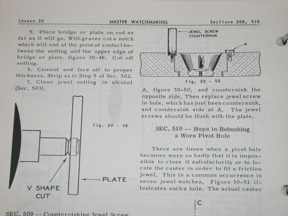 Chicago School of Watchmaking Course, Volumes 1-33