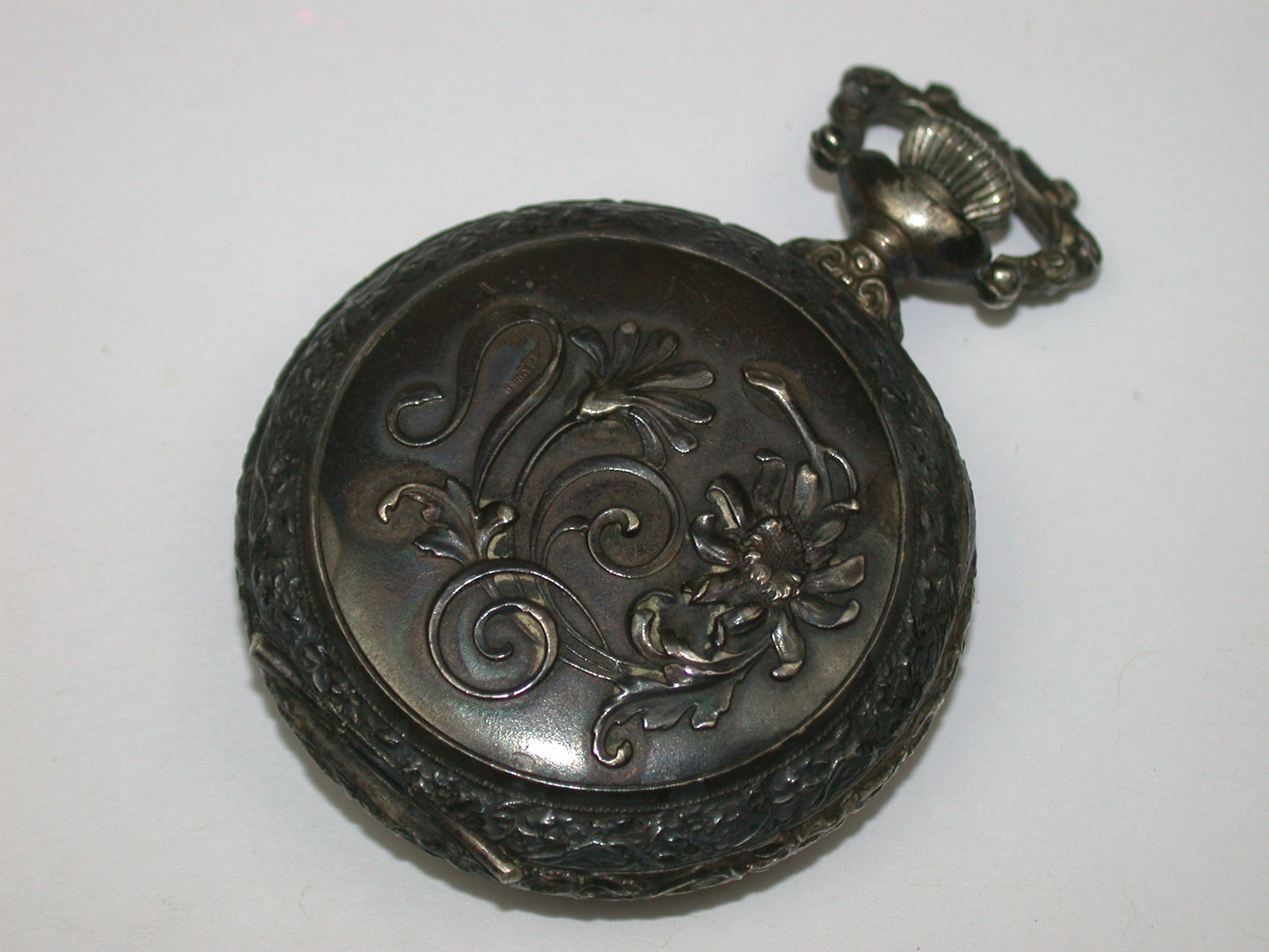 Lot 8- Three American & Swiss Silver & Metal Lapel or Ladies' Pocket Watches