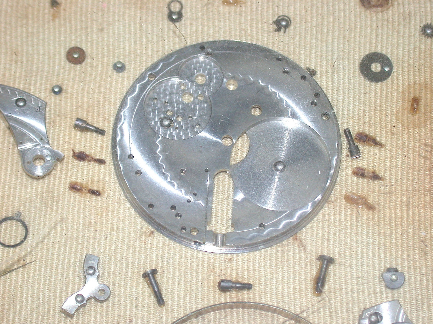 Lot 1- Waltham Disassembled Riverside Framed Pocket Watch Movement