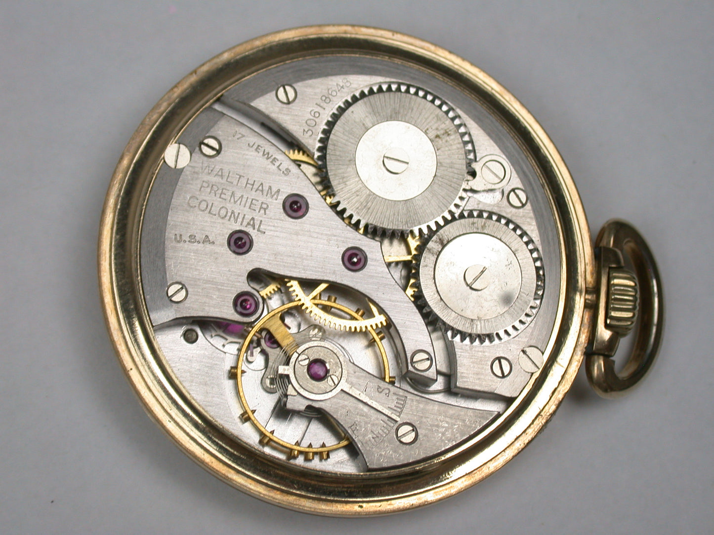 Lot 12- Waltham 10 Size “WALTHAM PREMIER” Open Face Pocket Watch