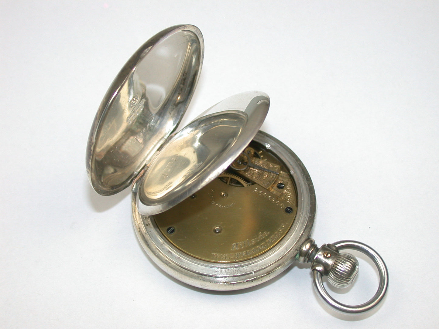 Lot 15- Waltham 14 Size Coin Silver Open Face Pocket Watch