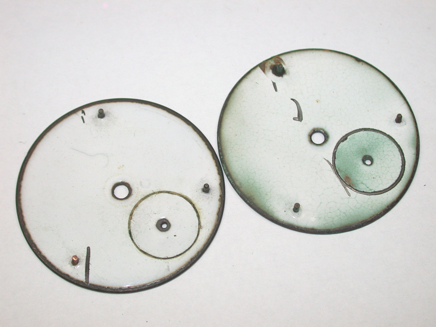 Lot 31- Waltham 10, 12, 16 & 18 Size Pocket Watch Enamel Dials