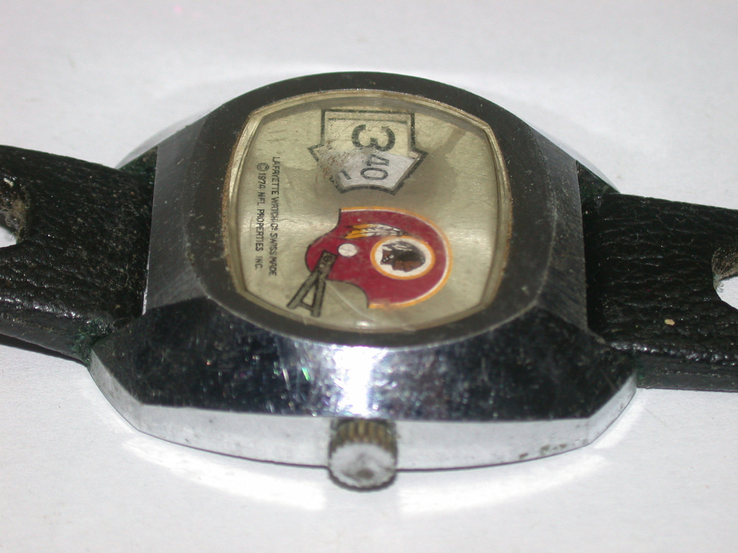 Lot 34- Early Digital Mechanical Swiss Made Washington Redskin Wristwatch
