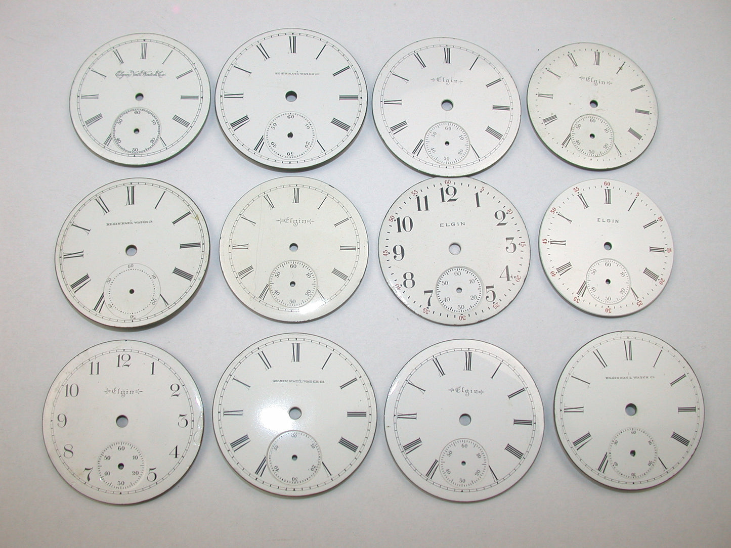 Lot 35- Elgin 18 Size Pocket Watch Dials