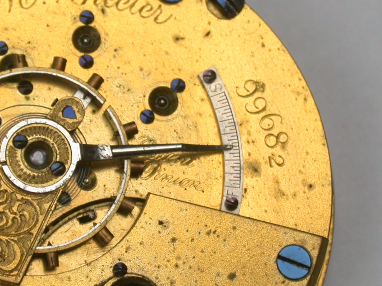 Lot 39- Elgin 18 Size Gilt Key Wind & Set Complete Pocket Watch Movement