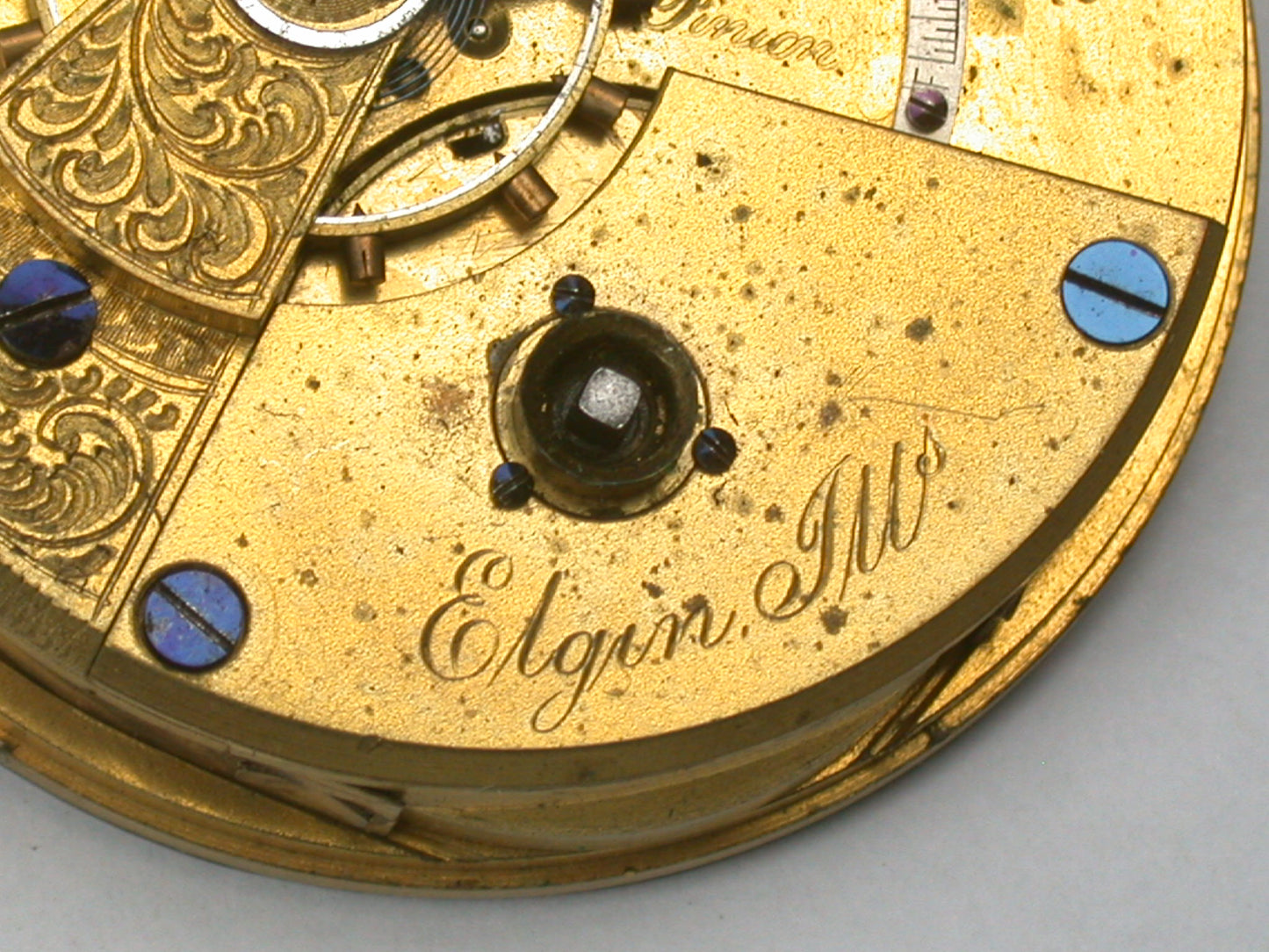 Lot 39- Elgin 18 Size Gilt Key Wind & Set Complete Pocket Watch Movement